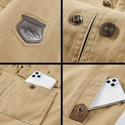 Veste homme toile robuste style urbain polyvalente
