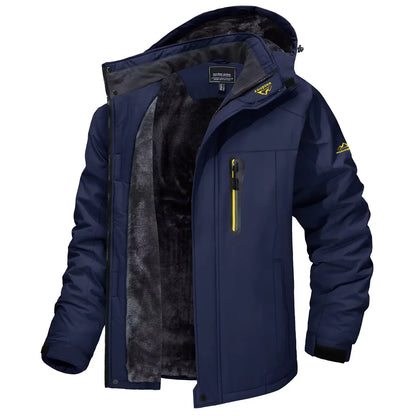 Wasserdichte Herren-Skijacke, Fleece-gefüttert, winddicht