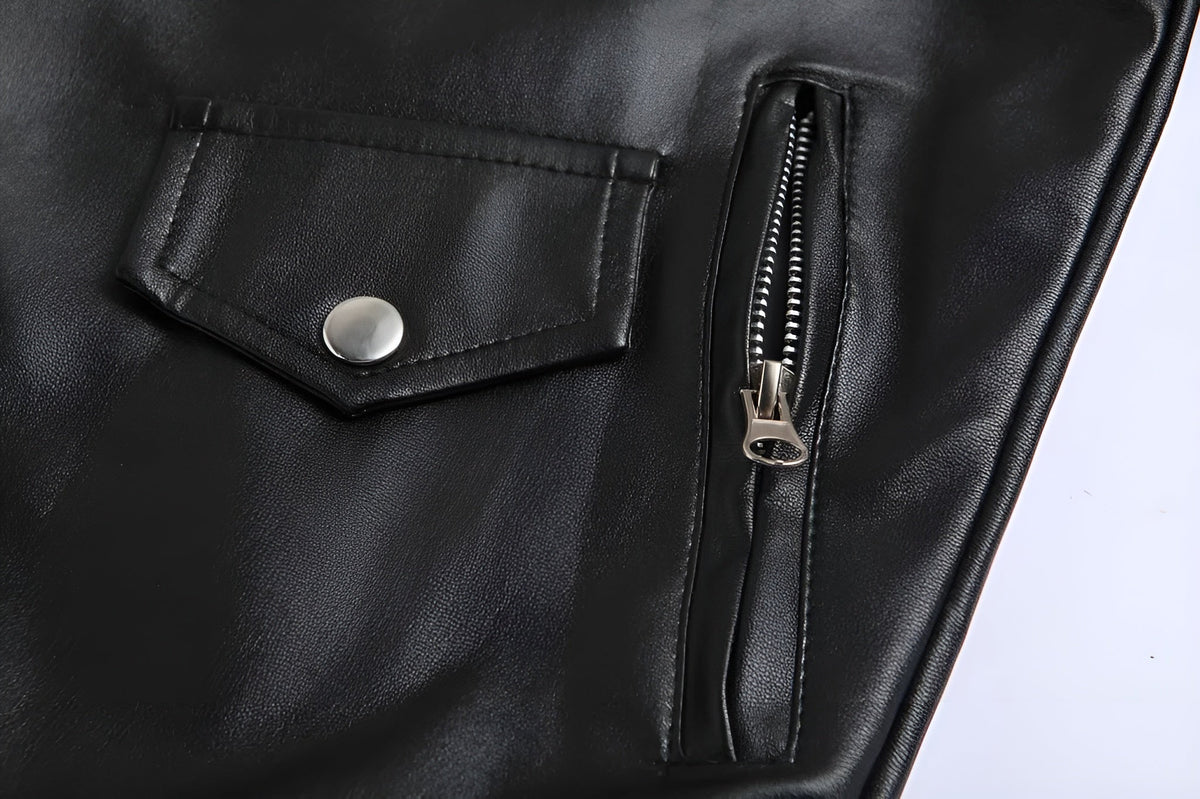 Elegante und langlebige Biker-Lederjacke für Herren