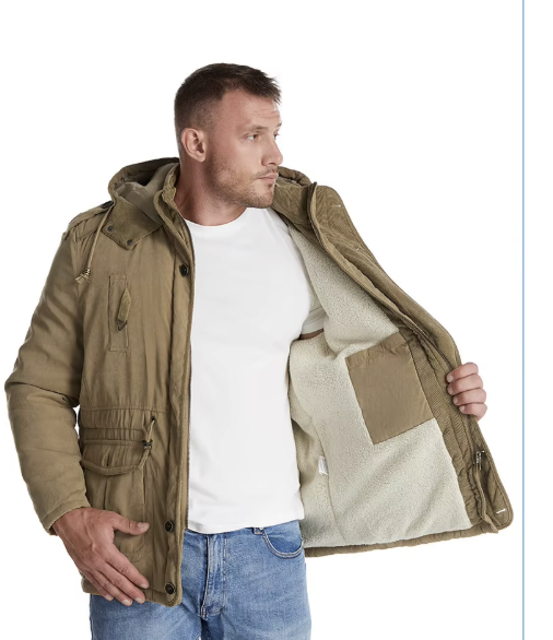 Veste d'hiver homme imperméable, coupe-vent et thermique