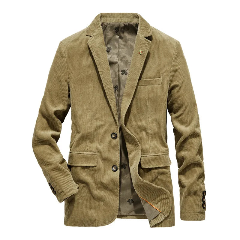 Blazer homme velours deux boutons style élégant