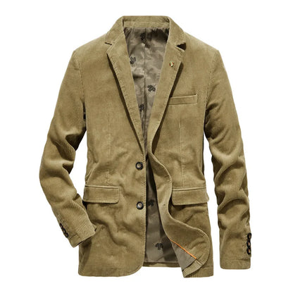 Blazer homme velours deux boutons style élégant