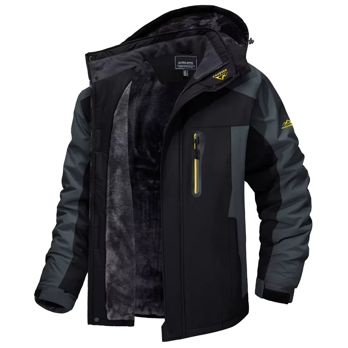 Wasserdichte Herren-Skijacke, Fleece-gefüttert, winddicht