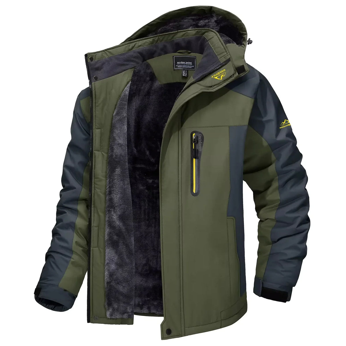 Wasserdichte Herren-Skijacke, Fleece-gefüttert, winddicht