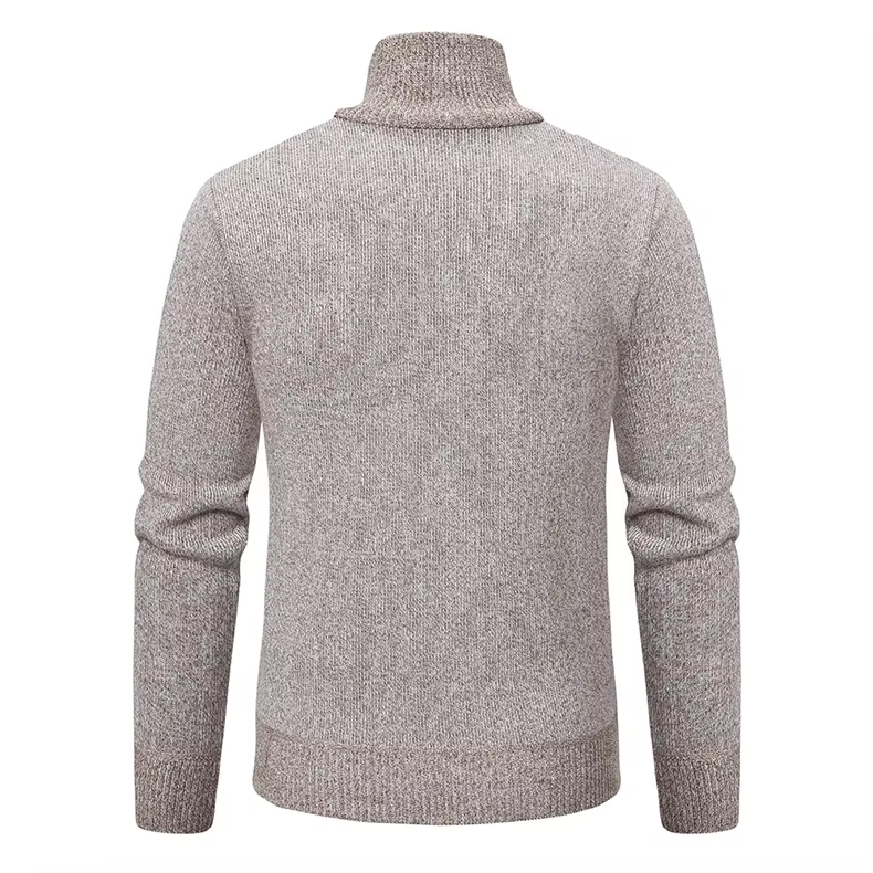 Pull homme col zippé en laine pour l'hiver
