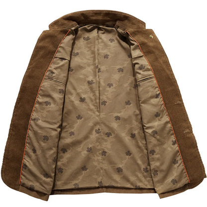 Blazer homme velours deux boutons style élégant