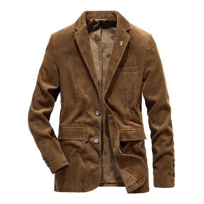 Blazer homme velours deux boutons style élégant