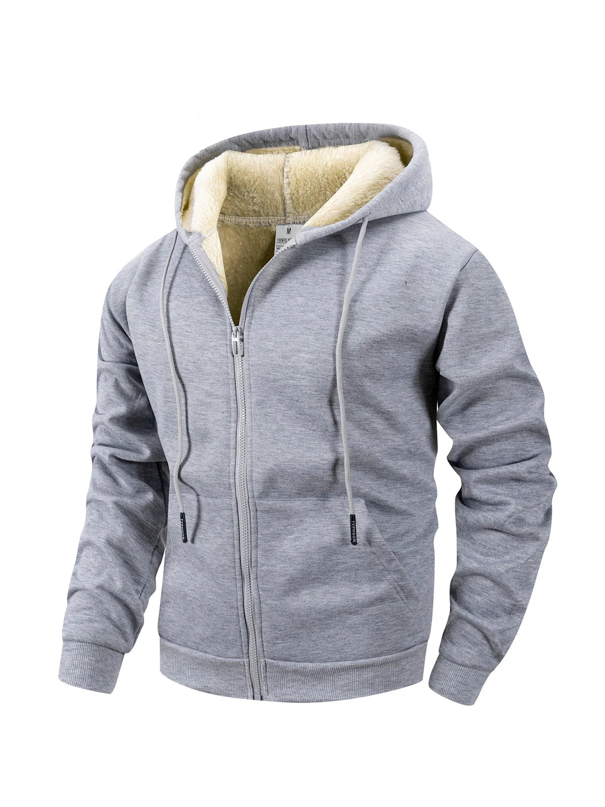 Warmer Kapuzenpullover mit Reißverschluss für Herren aus Fleece für den Winter