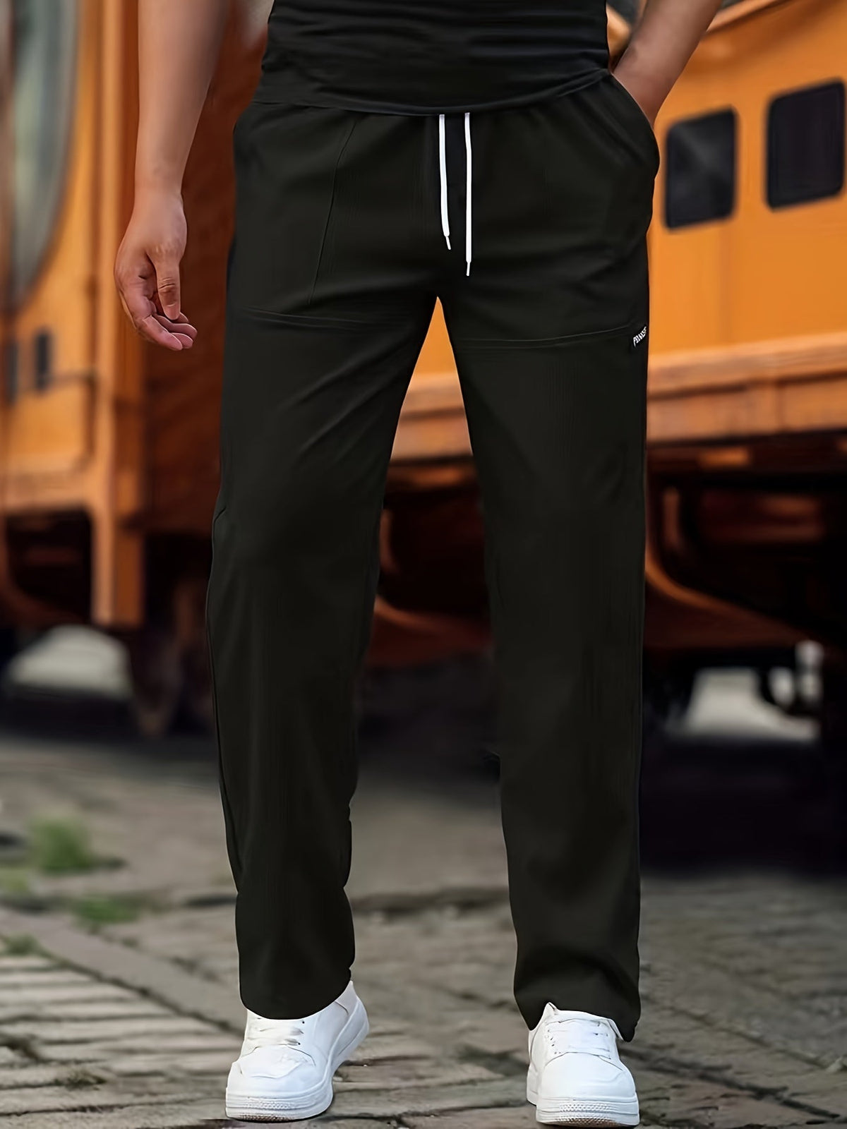 Pantalon de sport homme décontracté à cordon