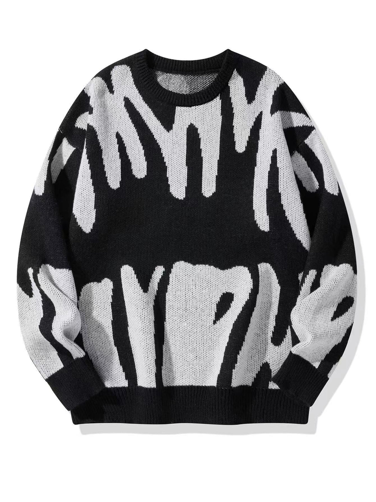 Herren-Sweatshirt mit Rundhalsausschnitt und modernem abstraktem Muster