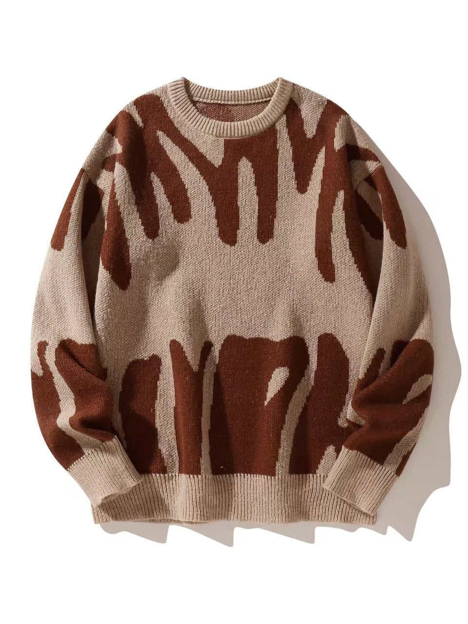 Herren-Sweatshirt mit Rundhalsausschnitt und modernem abstraktem Muster