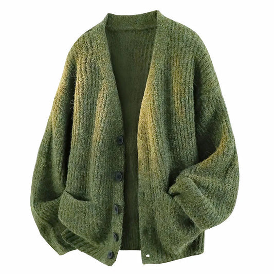 Cardigan homme col V décontracté chaud tricot