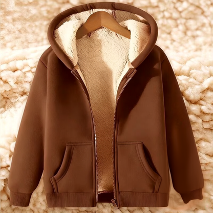 Warmer Kapuzenpullover mit Reißverschluss für Herren aus Fleece für den Winter
