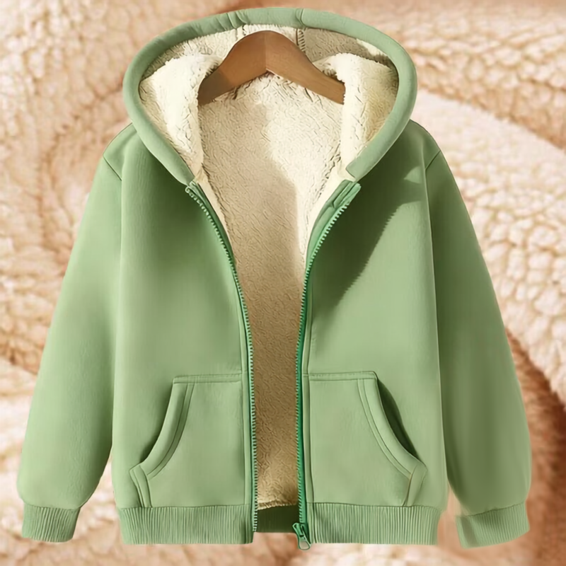 Warmer Kapuzenpullover mit Reißverschluss für Herren aus Fleece für den Winter