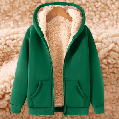 Warmer Kapuzenpullover mit Reißverschluss für Herren aus Fleece für den Winter