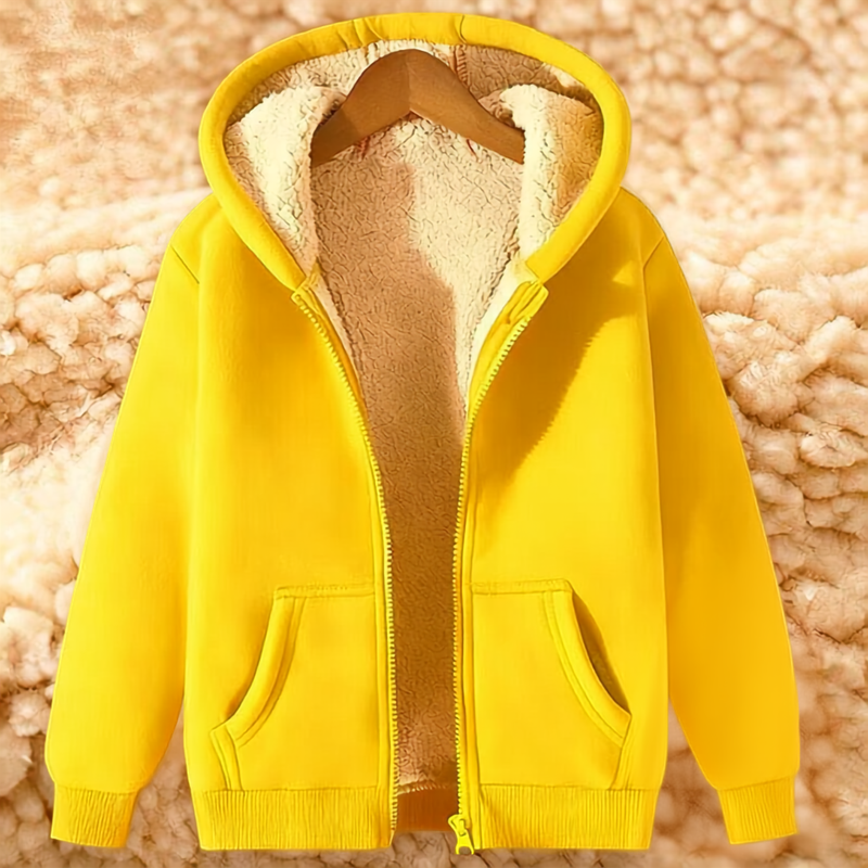 Warmer Kapuzenpullover mit Reißverschluss für Herren aus Fleece für den Winter