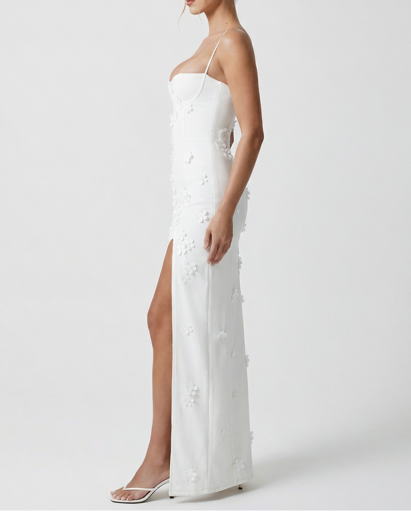 ARIA Robe Maxi Luna Fente – Romantique et Élégante