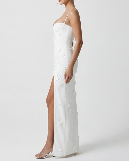 ARIA Robe Maxi Luna Fente – Romantique et Élégante