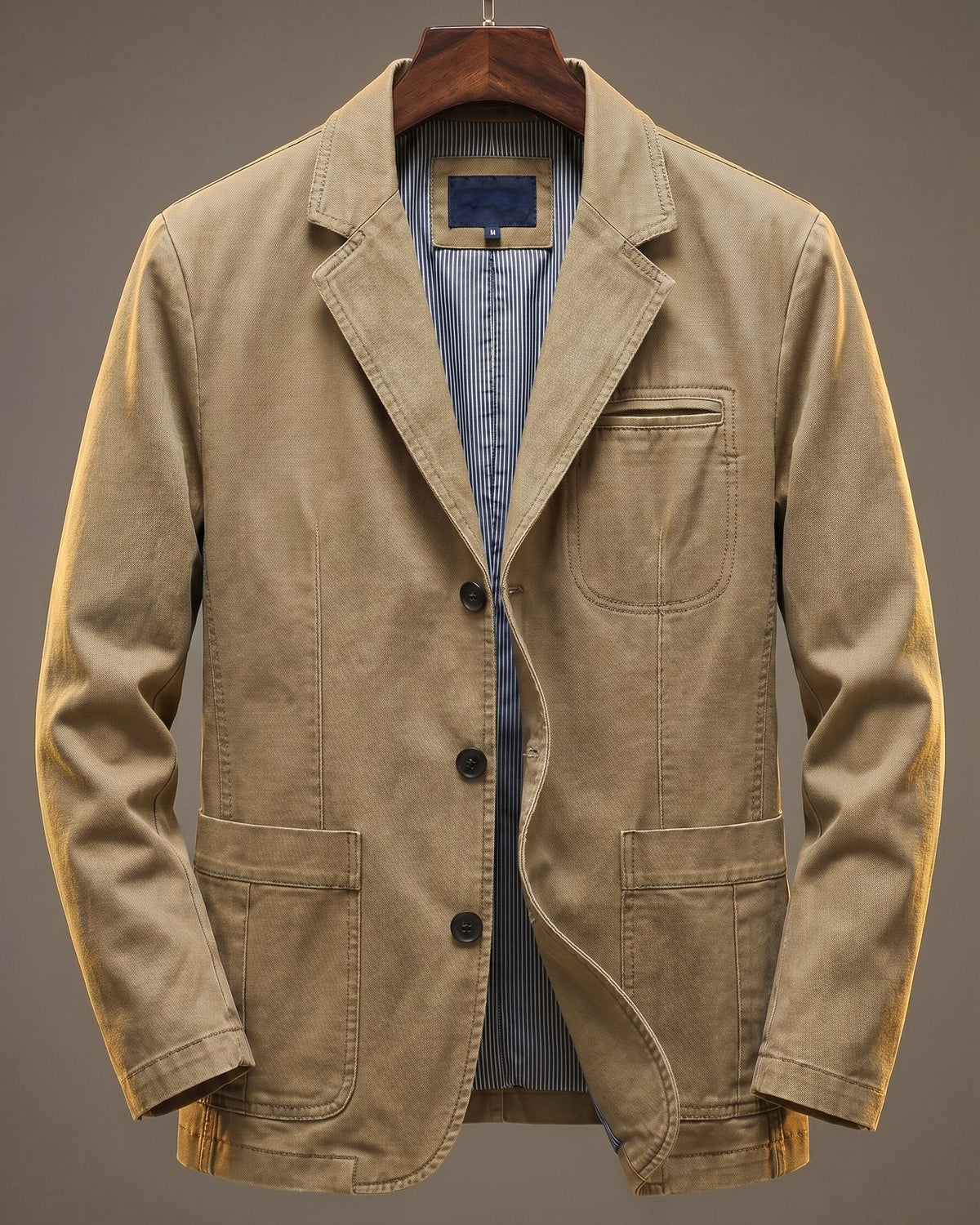 Herren-Blazer aus verwaschenem Denim mit strukturierter, lässiger Passform