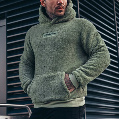 Pull homme sherpa coupe décontractée poche kangourou