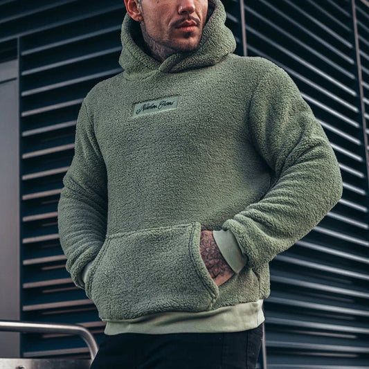 Pull homme sherpa coupe décontractée poche kangourou