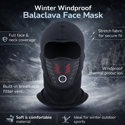 Passe-montagne thermique coupe-vent polaire doux pour ski