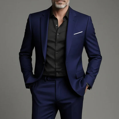 Costume homme slim fit mélange coton polyvalent