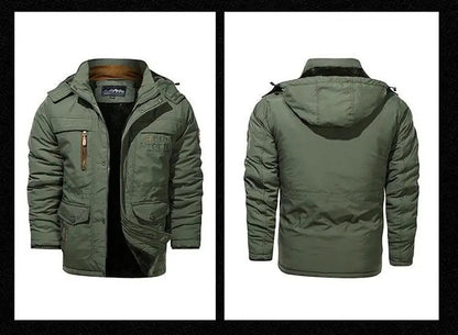 Herren-Winterparka, Fleece-gefüttert, winddicht