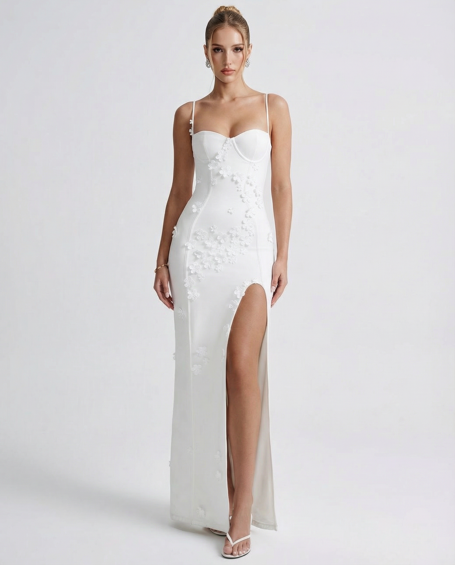 ARIA Robe Maxi Luna Fente – Romantique et Élégante