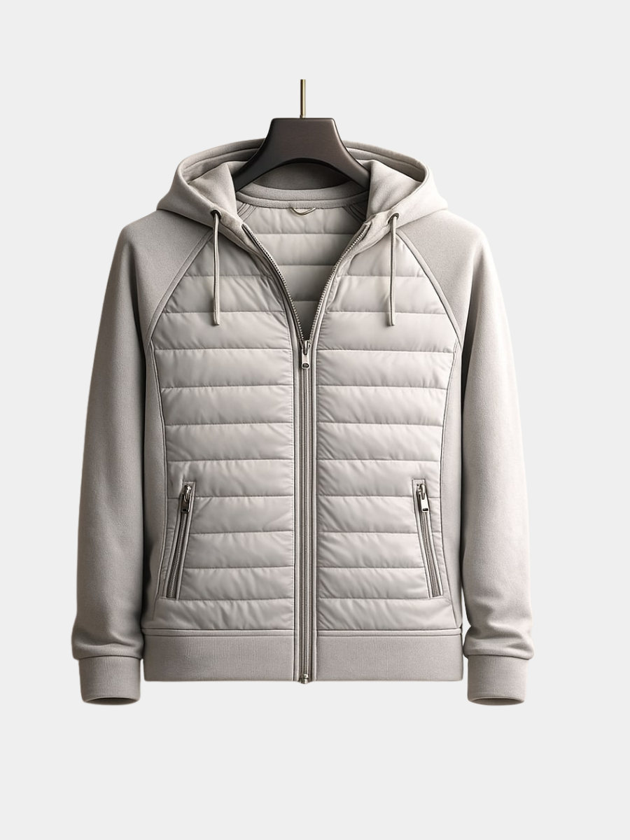 Sweat à capuche homme matelassé léger ventilation