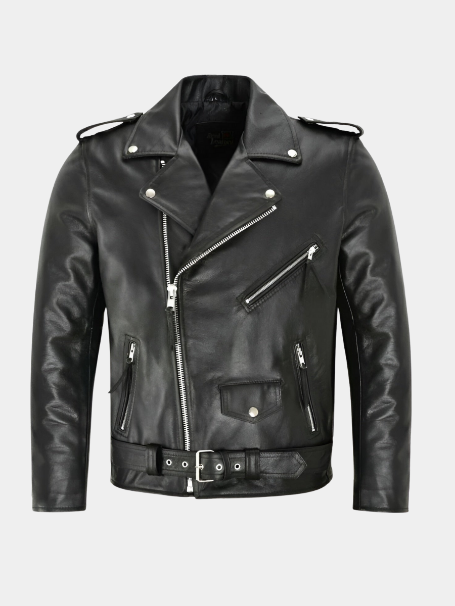Elegante und langlebige Biker-Lederjacke für Herren
