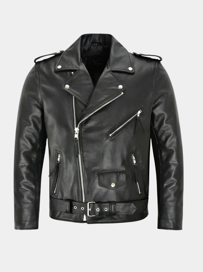 Elegante und langlebige Biker-Lederjacke für Herren