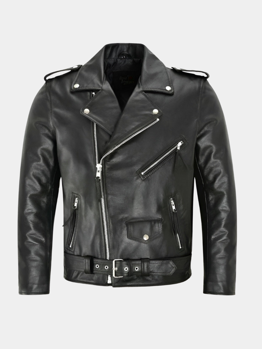 Veste en cuir homme style motard élégant durable
