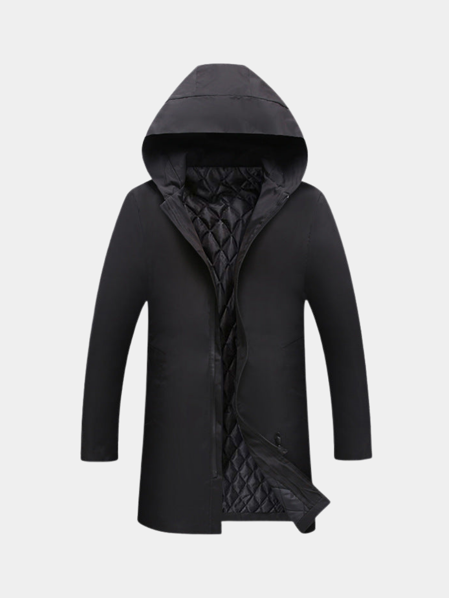 Manteau homme hiver isolé mi-long coupe décontractée