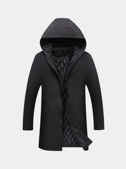 Manteau homme hiver isolé mi-long coupe décontractée