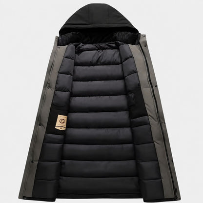 Manteau homme long hiver chaud protection maximale