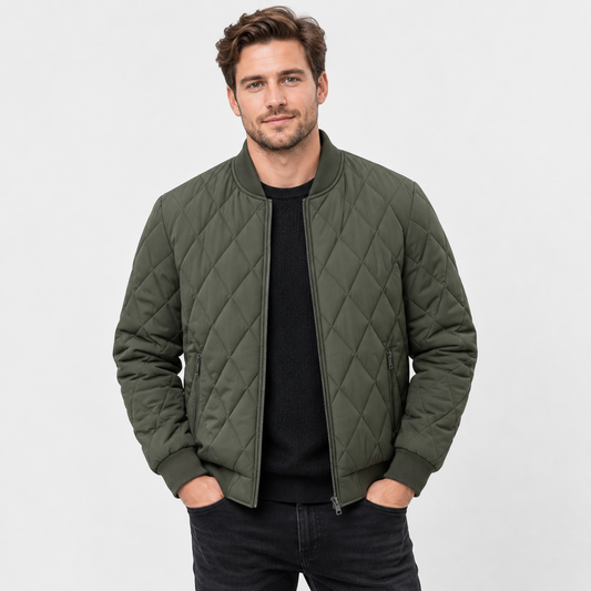 Veste homme col montant automne hiver zippée