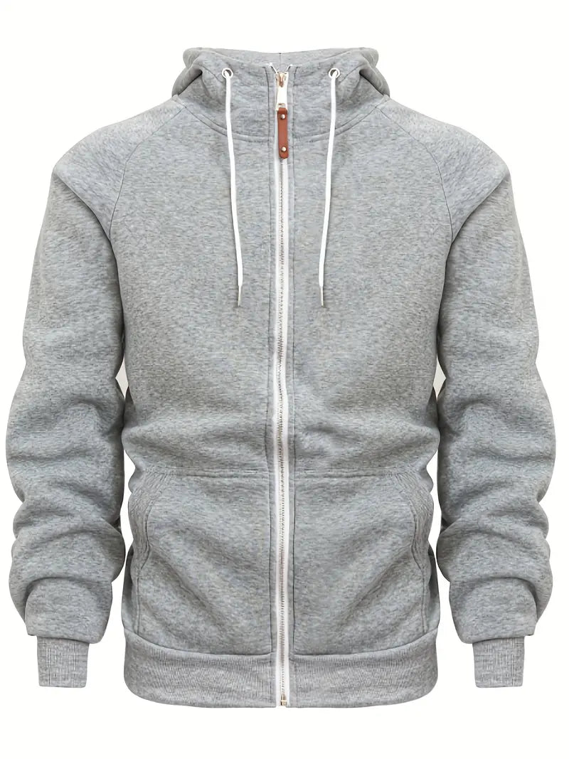 Sweat à capuche zippé homme molleton gratté quotidien