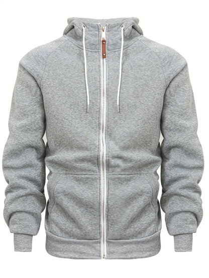 Sweat à capuche zippé homme molleton gratté quotidien