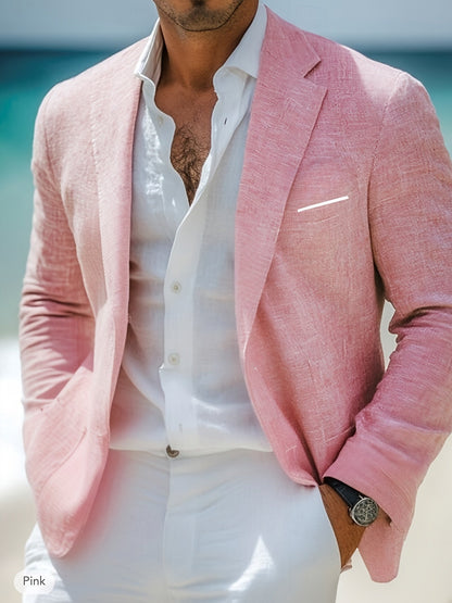 Blazer homme classique col à revers coupe droite