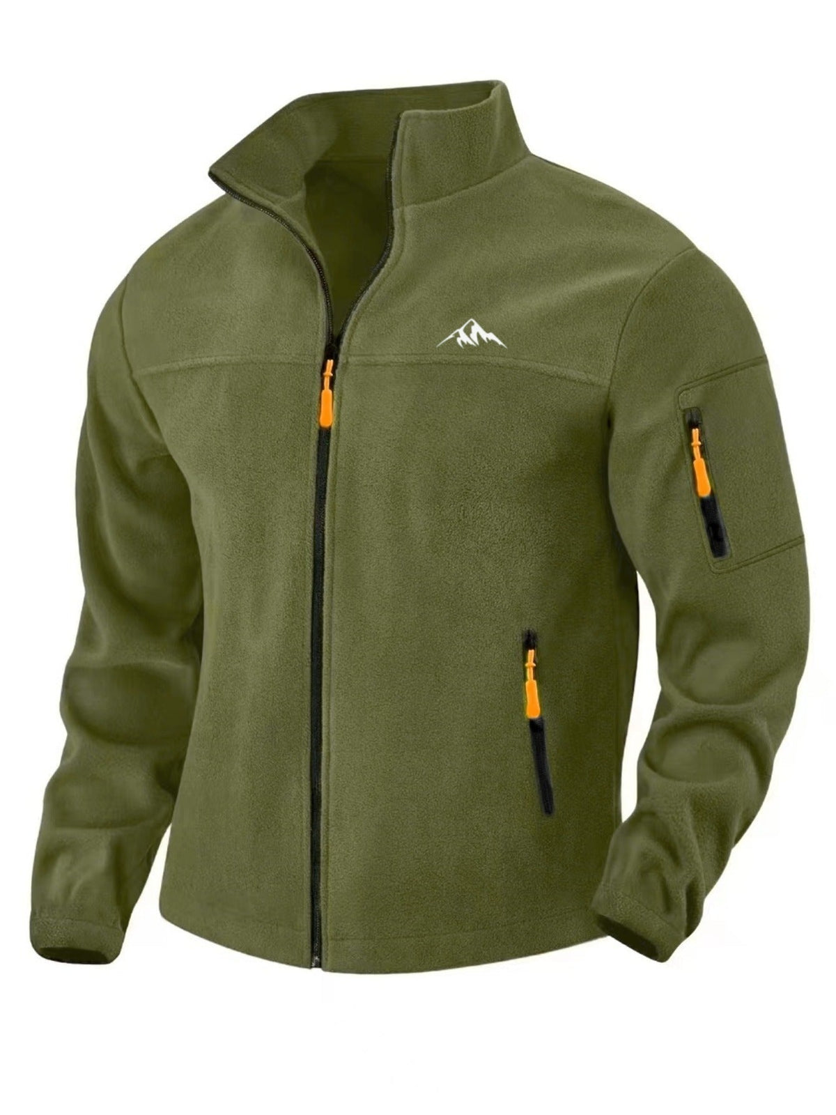 Veste polaire homme coupe-vent col montant chaude