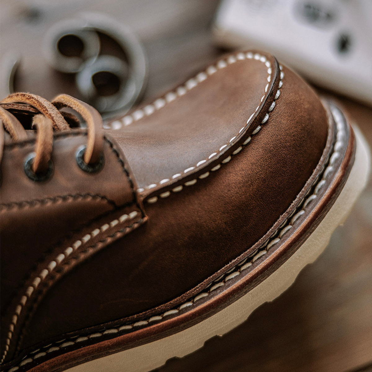 Bottes homme travail marron résistantes adhérence