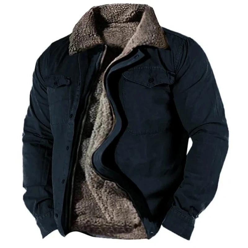 Veste homme style Western coton suédine confortable