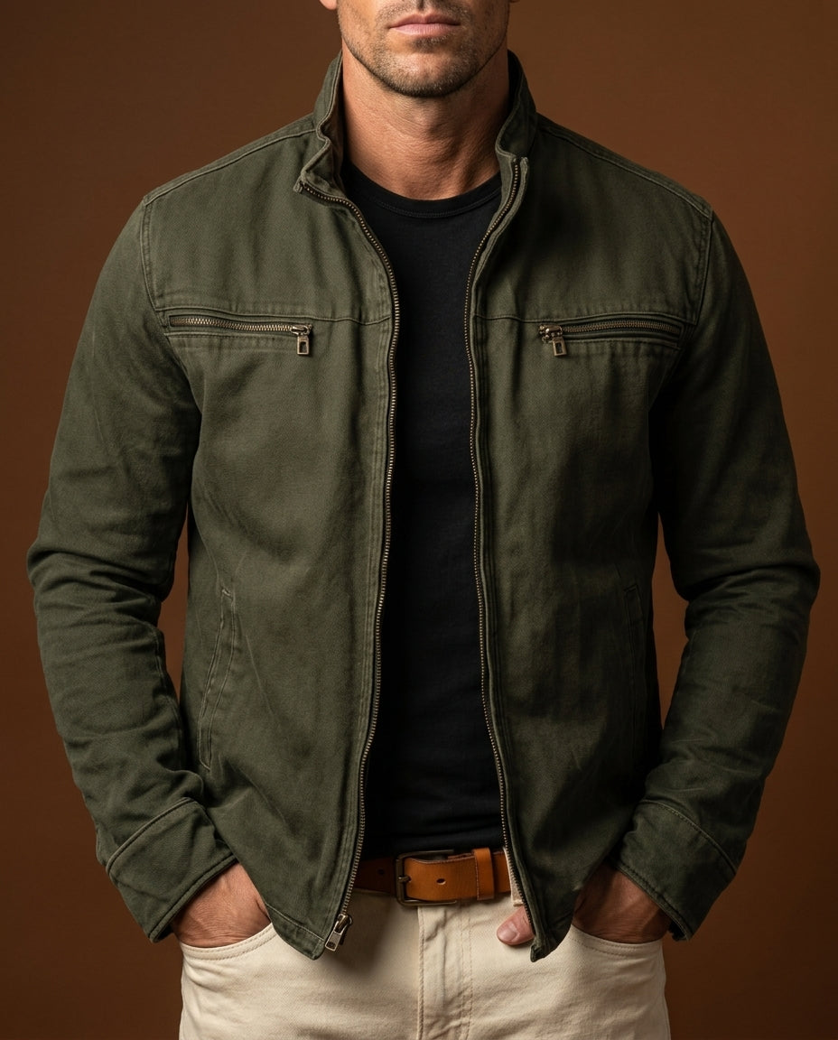 Veste homme style vintage coupe structurée durable