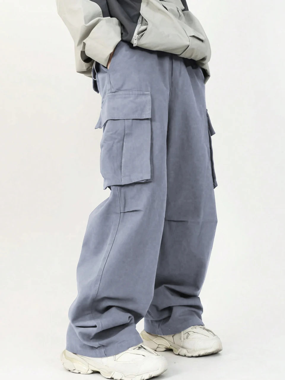 Pantalon Cargo Homme Ample Coton Multi-Poches Urbain