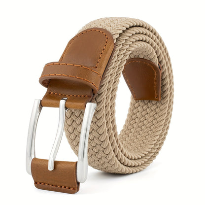 Ceinture homme tressée ajustable boucle ardillon