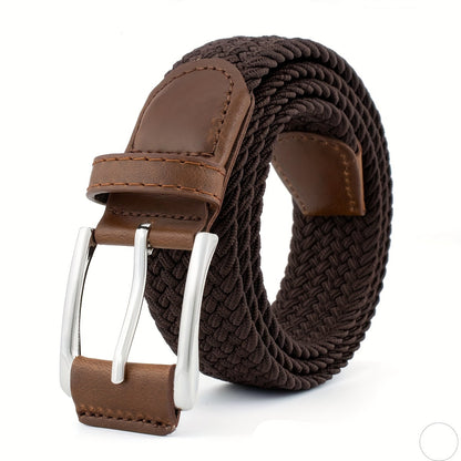 Ceinture homme tressée ajustable boucle ardillon