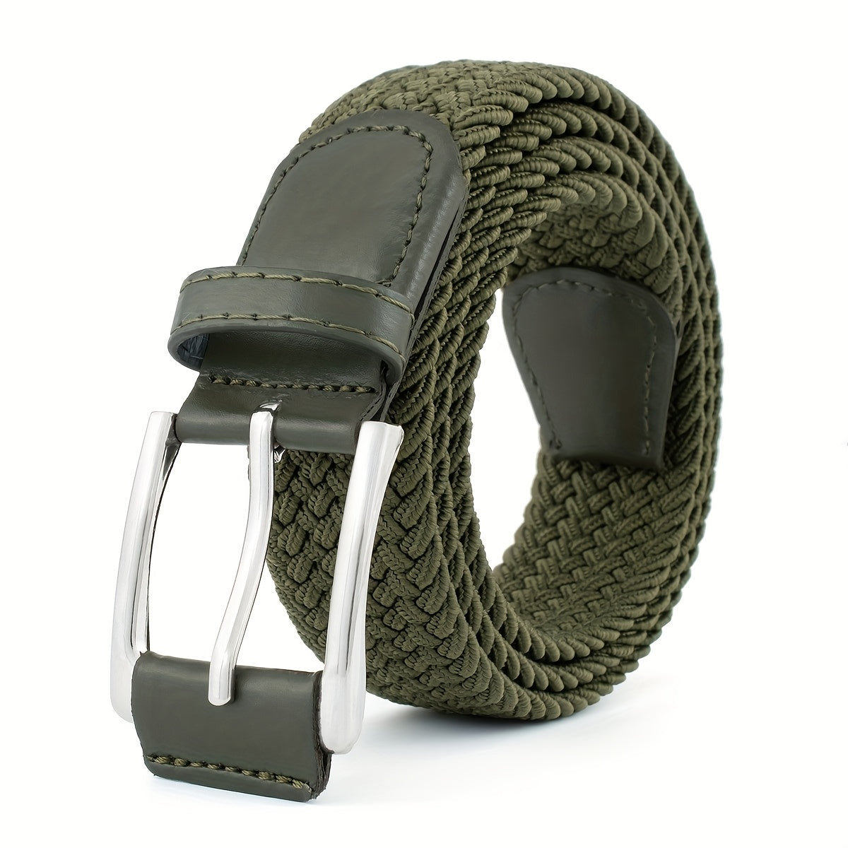 Ceinture homme tressée ajustable boucle ardillon