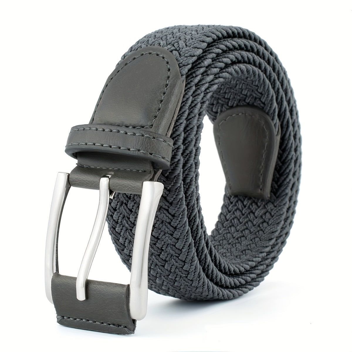 Ceinture homme tressée ajustable boucle ardillon