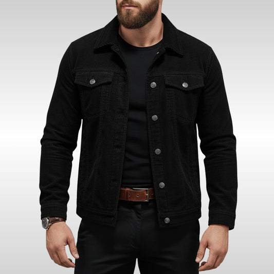 Veste homme velours côtelé décontractée boutonnée